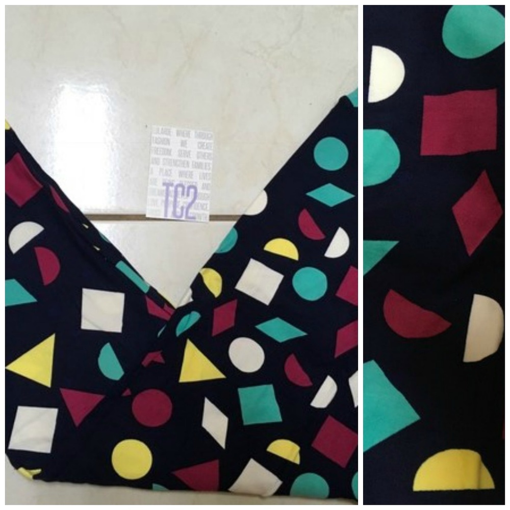 LulaRoe TC2 Geometric Leggings Fits Size 18+